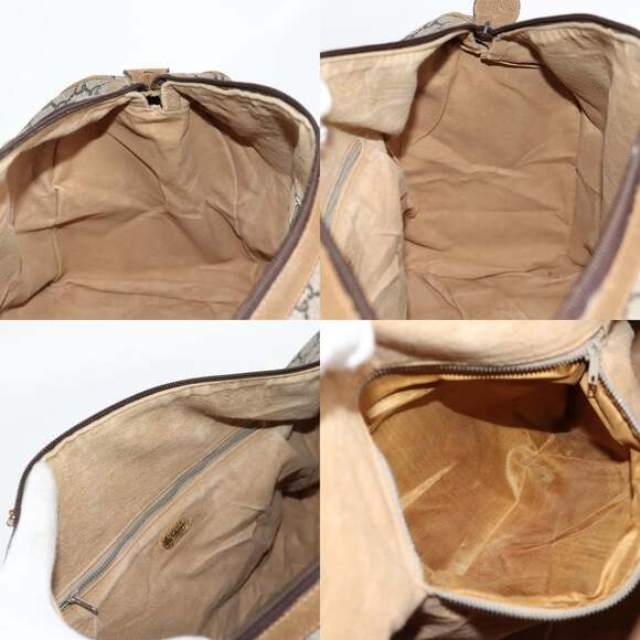 GUCCI GG Plus Supreme Boston Bag Pvc Beige Gold - Picture 12 of 13